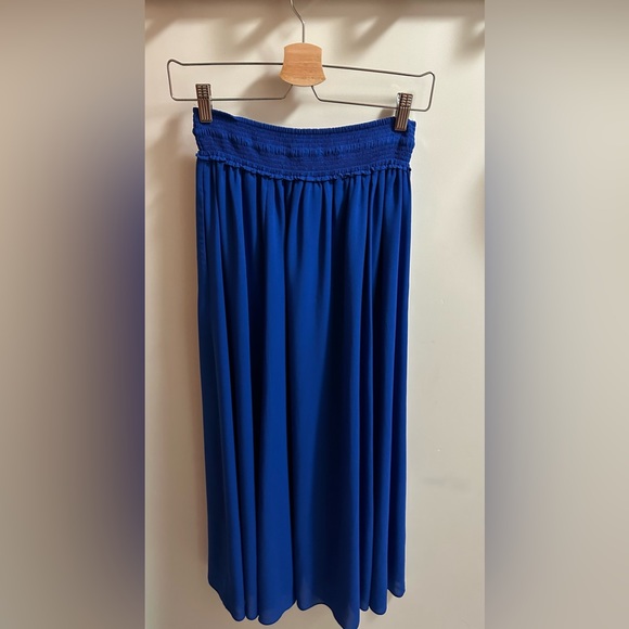 Anthropologie Maeve HexPrint Maxi Skirt in Royal Blue  EUC XS - Picture 5 of 7